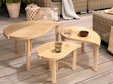 Set med 3 Soffbord utomhus Paralia Rotting - Naturlig/Beige - Utemöbler - Trädgårdsbord & Utebord - Soffbord utomhus & loungebord