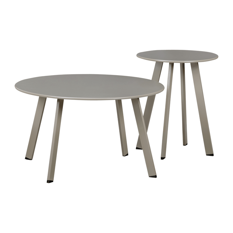 Sidobord Fer 49 cm Rund Utomhus - Sand - Utemöbler - Trädgårdsbord & Utebord - Sidobord utomhus