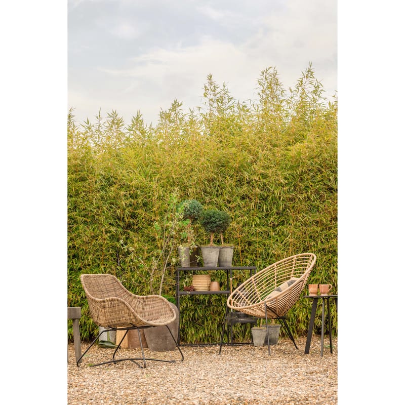 Sidobord Fer 49 cm Rund Utomhus - Svart - Utemöbler - Trädgårdsbord & Utebord - Sidobord utomhus