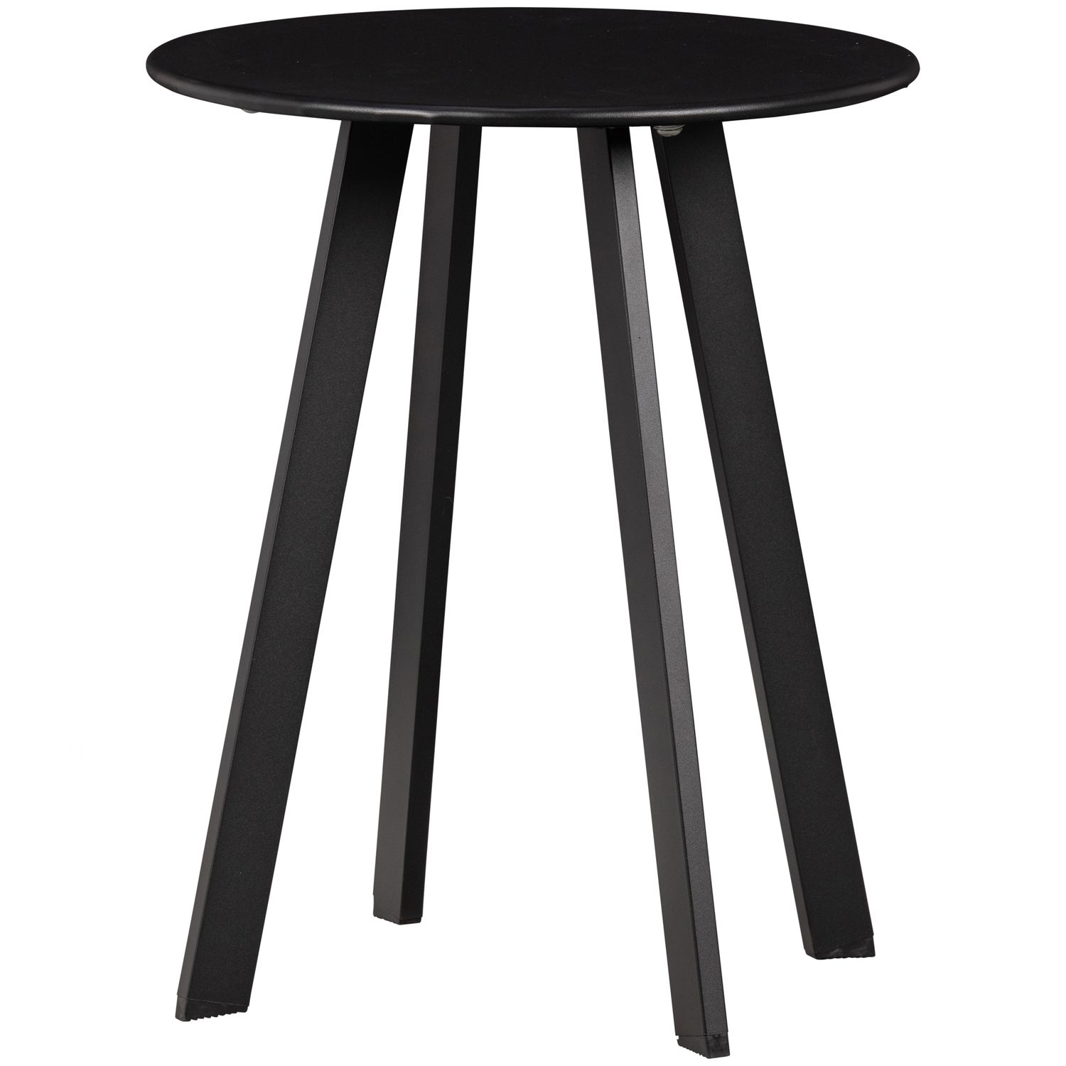 Sidobord Fer 49 cm Rund Utomhus - Svart