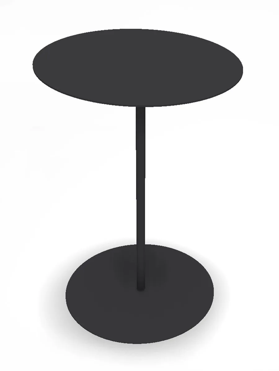 sidobord hillerstorp jet set ø45x67 cm - svart