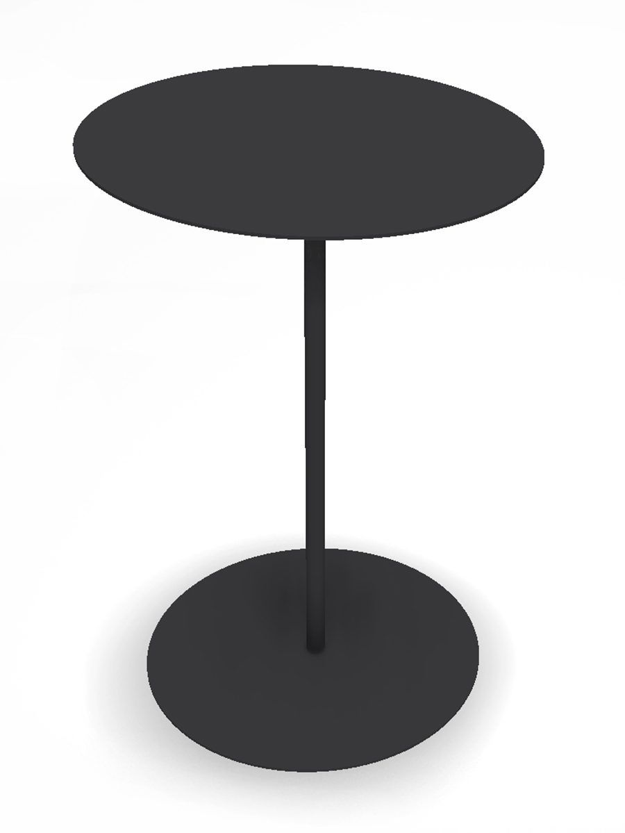 Sidobord Hillerstorp Jet set &Oslash;45x67 cm - Svart