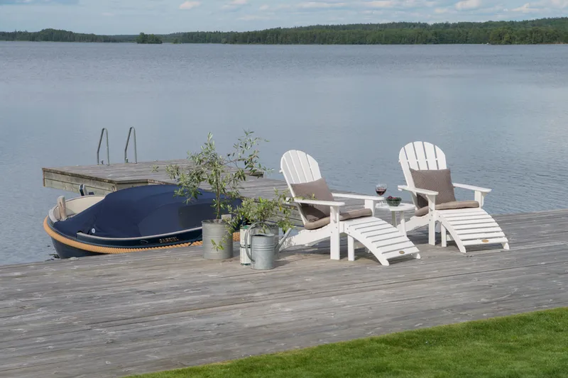 Sidobord Hillerstorp Tennessee Ø50 cm - Vit - Utemöbler - Trädgårdsbord & Utebord - Sidobord utomhus