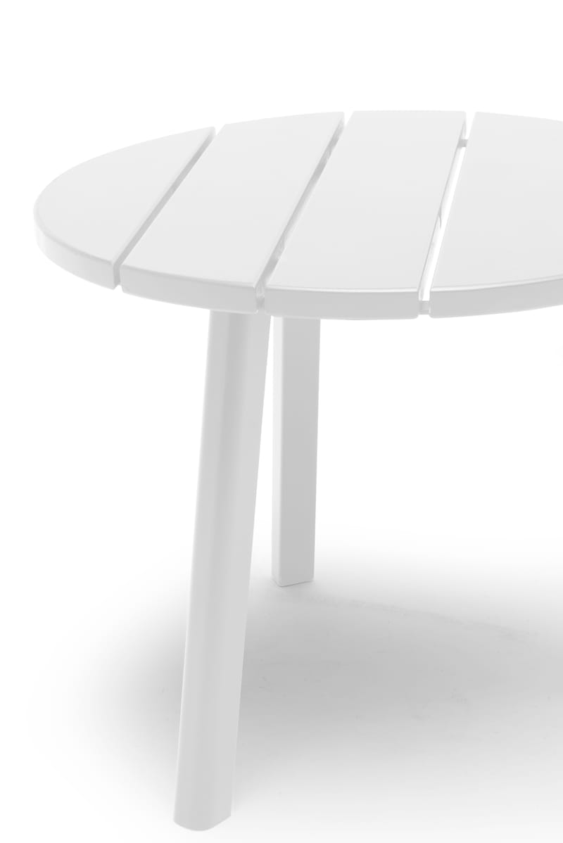 Sidobord Hillerstorp Tennessee Ø50 cm - Vit - Utemöbler - Trädgårdsbord & Utebord - Sidobord utomhus