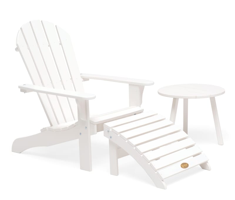 Sidobord Hillerstorp Tennessee Ø50 cm - Vit - Utemöbler - Trädgårdsbord & Utebord - Sidobord utomhus