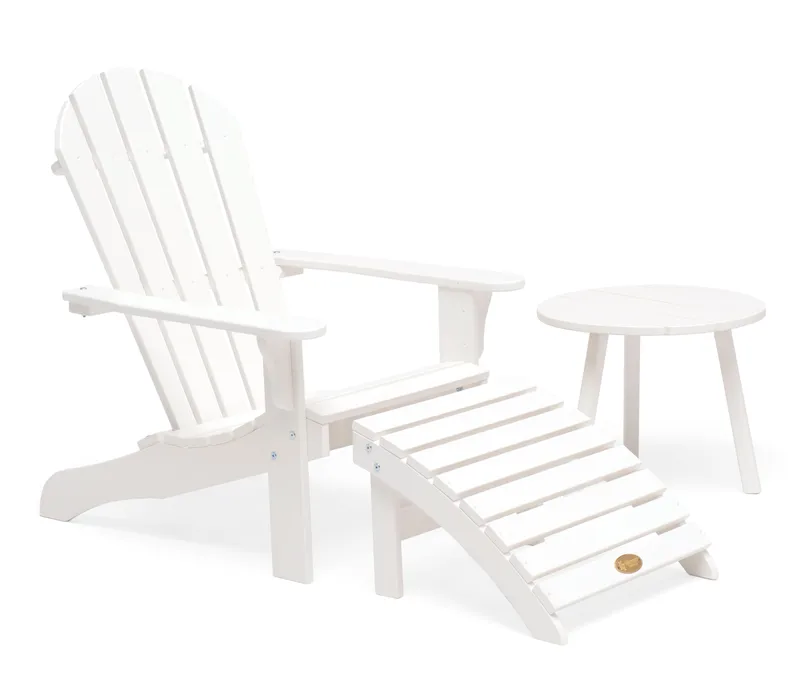 Sidobord Hillerstorp Tennessee Ø50 cm - Vit - Utemöbler - Trädgårdsbord & Utebord - Sidobord utomhus