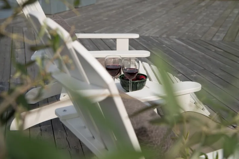 Sidobord Hillerstorp Tennessee Ø50 cm - Vit - Utemöbler - Trädgårdsbord & Utebord - Sidobord utomhus