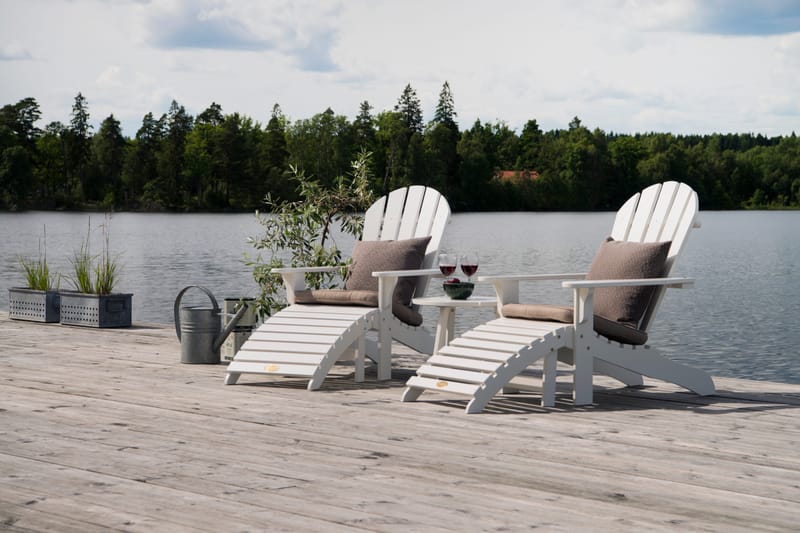 Sidobord Hillerstorp Tennessee Ø50 cm - Vit - Utemöbler - Trädgårdsbord & Utebord - Sidobord utomhus