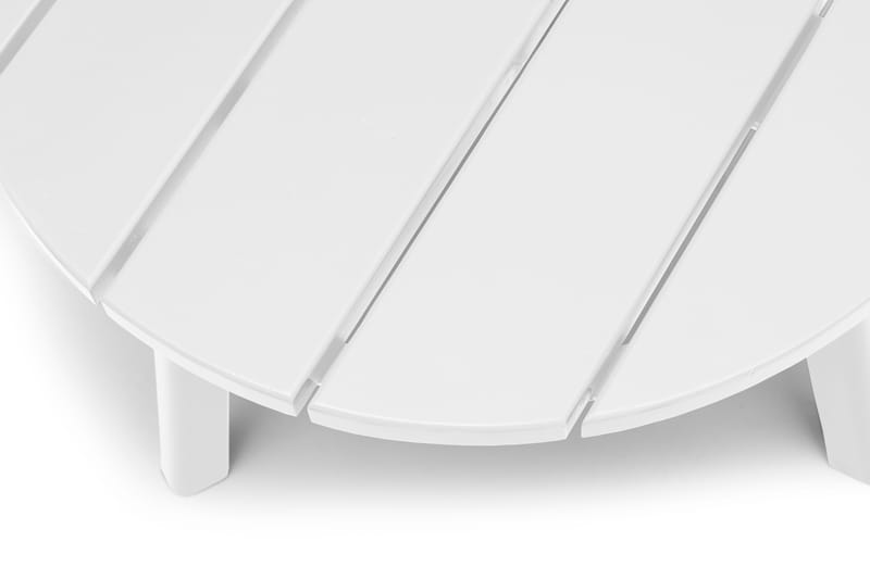 Sidobord Hillerstorp Tennessee Ø50 cm - Vit - Utemöbler - Trädgårdsbord & Utebord - Sidobord utomhus