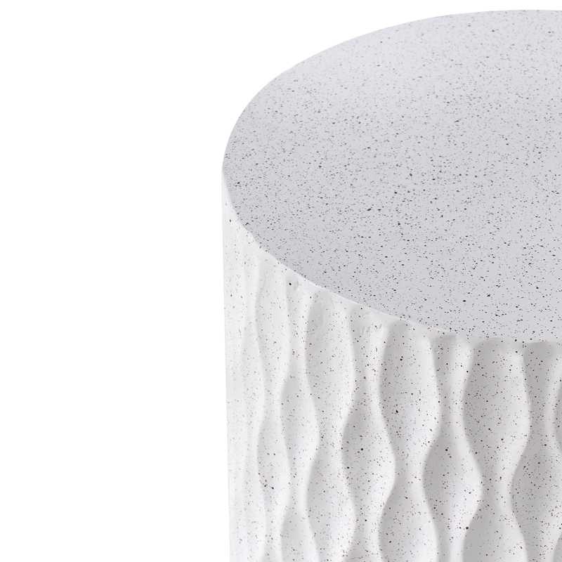 Sidobord utomhus Antelao 37 cm Terrazzoeffekt - Vit - Utemöbler - Trädgårdsbord & Utebord - Sidobord utomhus