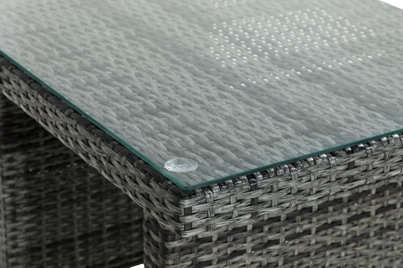 BAHAMAS Högt Soffbord 100x60 Grå - Utemöbler - Trädgårdsbord & Utebord - Sidobord utomhus