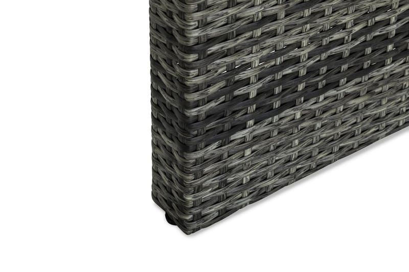 Bahamas Loungebord och Soffbord Utomhus 100 cm Konstrotting Glas - Grå - Utemöbler - Trädgårdsbord & Utebord - Sidobord utomhus