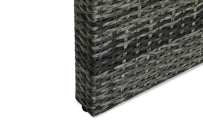 Bahamas Loungebord och Soffbord Utomhus 100 cm Konstrotting Glas - Grå - Utemöbler - Trädgårdsbord & Utebord - Sidobord utomhus