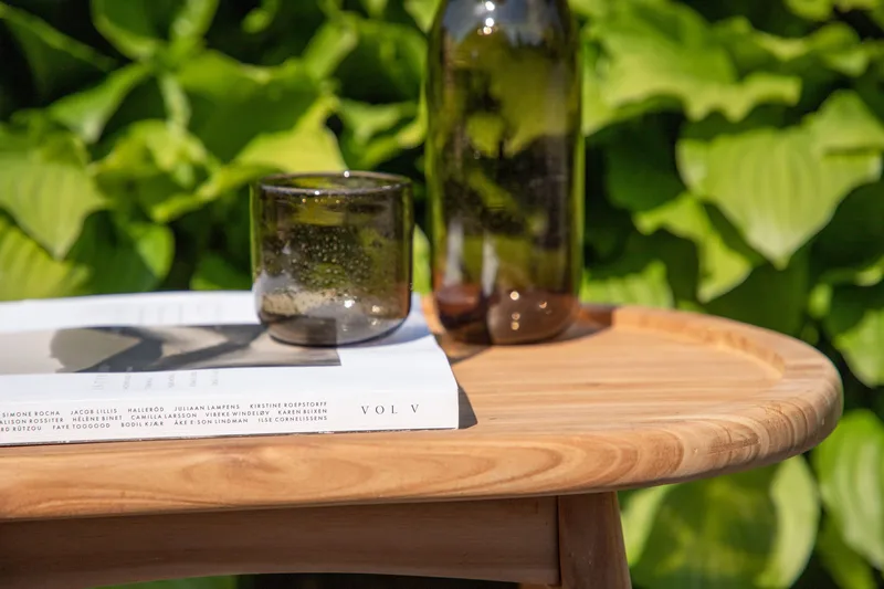 Bohol Sidobord och BlomUtebord Utomhus BrickUtebord 60 cm Trä - Brun - Utemöbler - Trädgårdsbord & Utebord - Sidobord utomhus