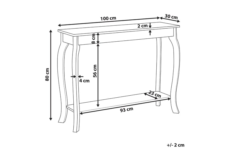 Boldman Avlastningsbord Utomhus och Sidobord Utomhus 100 cm Trä - Svart - Utemöbler - Trädgårdsbord & Utebord - Sidobord utomhus