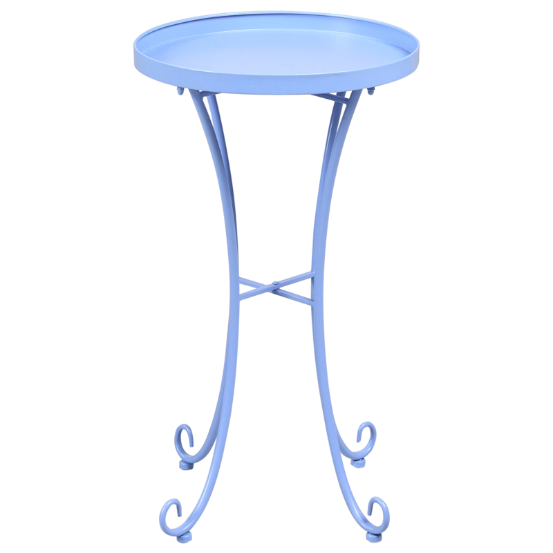 Sidobord utomhus Cavinia 40 cm Järn - Ljusblå - Utemöbler - Trädgårdsbord & Utebord - Sidobord utomhus