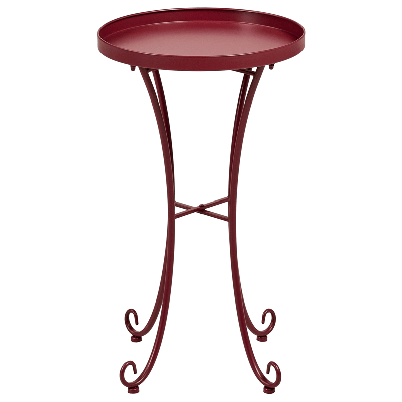 Sidobord utomhus Cavinia 40 cm Järn - Vinröd - Utemöbler - Trädgårdsbord & Utebord - Sidobord utomhus
