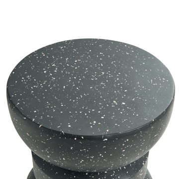 Sidobord utomhus Faliro 37 cm 37 cm Terrazzoeffekt - Svart - Utemöbler - Trädgårdsbord & Utebord - Sidobord utomhus