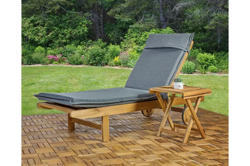 Finlay Litet Hopfällbart Avlastningsbord Utomhus och Sidobord Utomhus 40 cm Trä Akacia - Beige - Utemöbler - Trädgårdsbord & Utebord - Sidobord utomhus