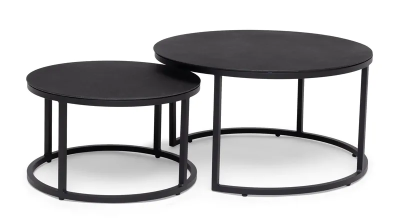Hillerstorp Jet Set Satsbord Rund Utomhus, Glas/Svart