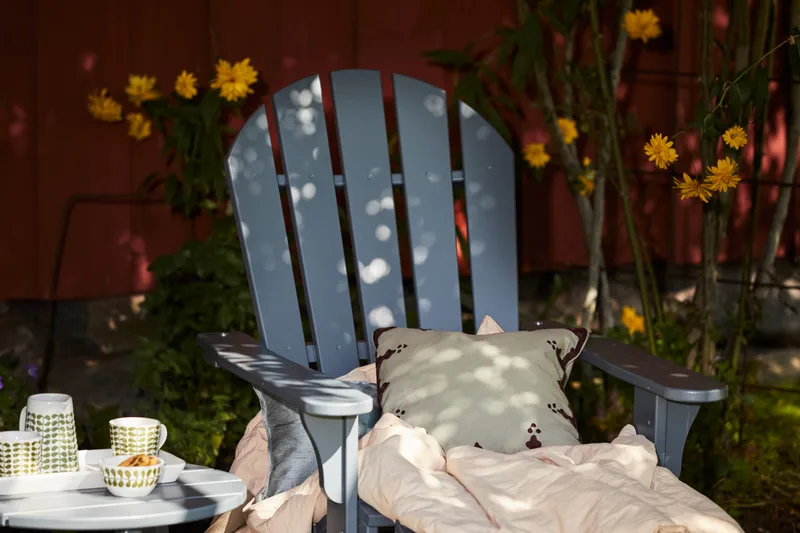Hillerstorp Tennessee Runt Sidobord och BlomUtebord Utomhus 50 cm Trä - Grå - Utemöbler - Trädgårdsbord & Utebord - Sidobord utomhus