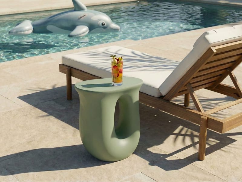 Sidobord utomhus Idro 42 cm - Grön - Utemöbler - Trädgårdsbord & Utebord - Sidobord utomhus