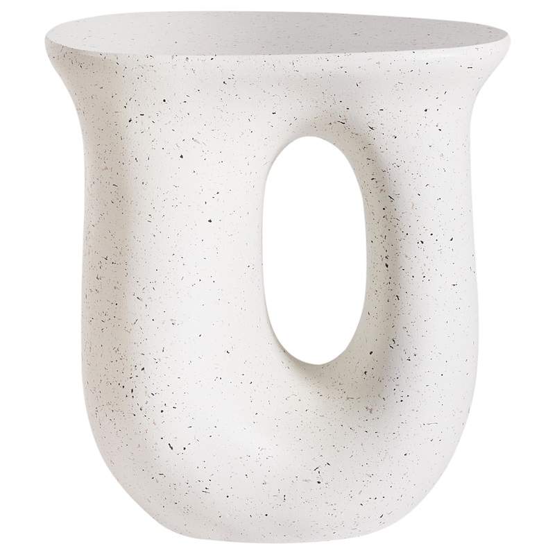 Sidobord utomhus Idro 42 cm Terrazzoeffekt - Vit - Utemöbler - Trädgårdsbord & Utebord - Sidobord utomhus