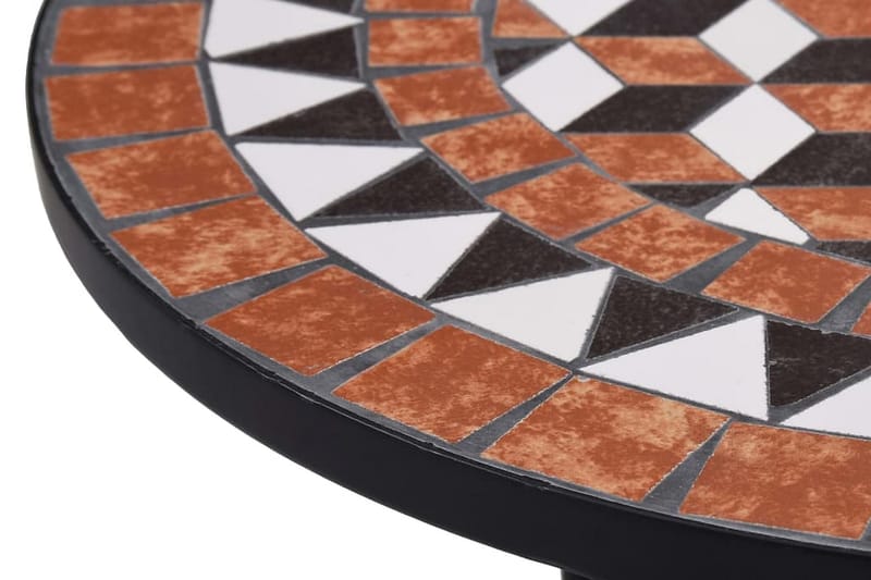 Mosaikbord brun 60 cm keramik - Brun - Utemöbler - Trädgårdsbord & Utebord - Cafebord