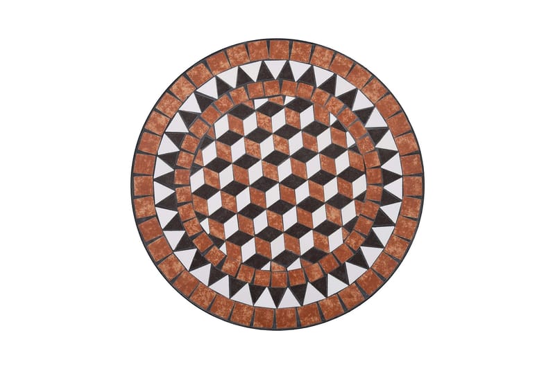 Mosaikbord brun 60 cm keramik - Brun - Utemöbler - Trädgårdsbord & Utebord - Cafebord