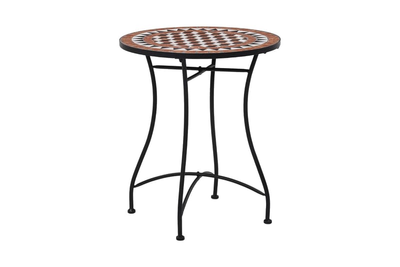 Mosaikbord brun 60 cm keramik - Brun - Utemöbler - Trädgårdsbord & Utebord - Cafebord