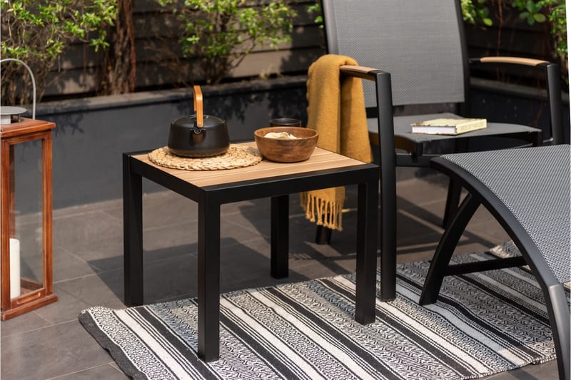 PANAMA Sidobord Utomhus 50x50 cm Svart - Lifestyle Garden - Utemöbler - Trädgårdsbord & Utebord - Sidobord utomhus