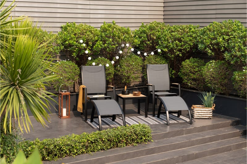 PANAMA Sidobord Utomhus 50x50 cm Svart - Lifestyle Garden - Utemöbler - Trädgårdsbord & Utebord - Sidobord utomhus