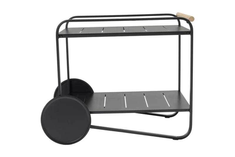 Portals RullUtebord och Serveringsvagn Utomhus 92 cm - Svart - Utemöbler - Trädgårdsbord & Utebord - Sidobord utomhus