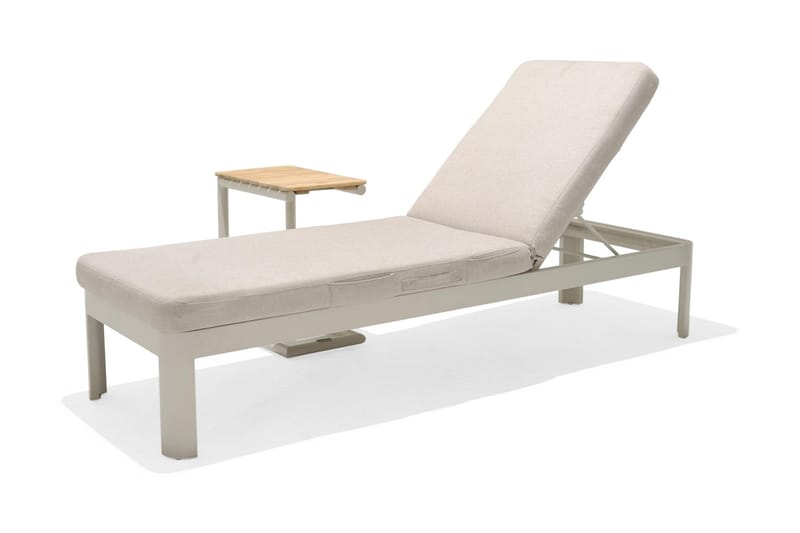 Portals Sidobord och Avlastningsbord Utomhus 47 cm Teak Trä - Vit - Utemöbler - Trädgårdsbord & Utebord - Sidobord utomhus