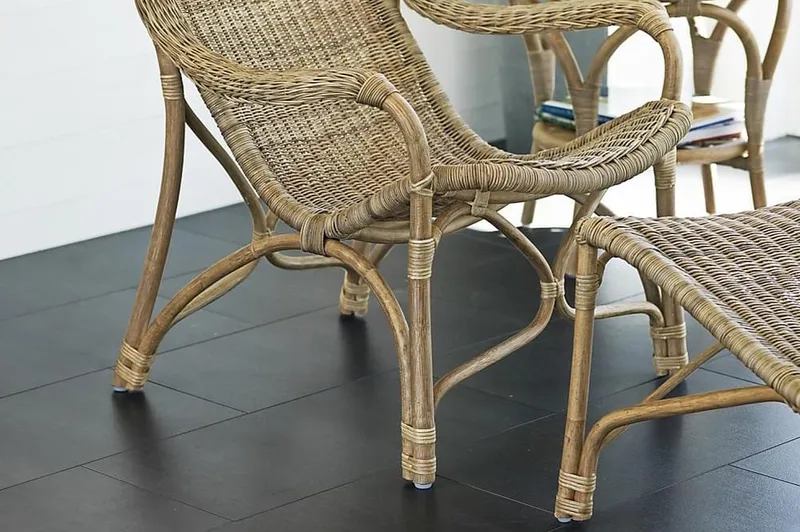 Praktö Runt Sidobord och Avlastningsbord Utomhus 50 cm Naturrotting Glas - Ljusbrun - Utemöbler - Trädgårdsbord & Utebord - Sidobord utomhus