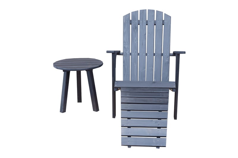 Rolston Sidobord och BlomUtebord Utomhus 50 cm Trä - Blå - Utemöbler - Trädgårdsbord & Utebord - Sidobord utomhus