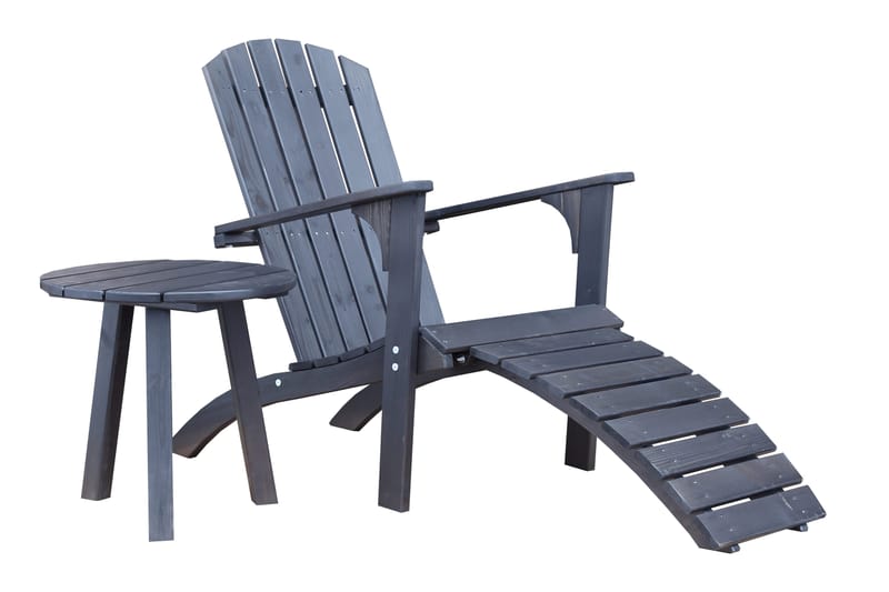 Rolston Sidobord och BlomUtebord Utomhus 50 cm Trä - Blå - Utemöbler - Trädgårdsbord & Utebord - Sidobord utomhus