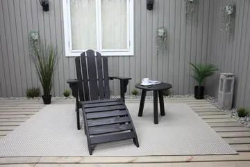 Rolston Sidobord och BlomUtebord Utomhus 50 cm Trä - Blå - Utemöbler - Trädgårdsbord & Utebord - Sidobord utomhus