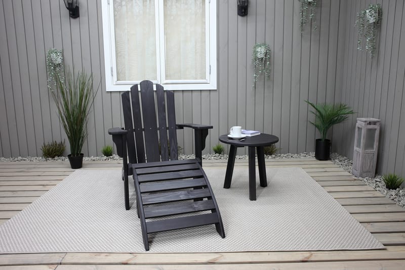 Rolston Sidobord och BlomUtebord Utomhus 50 cm Trä - Blå - Utemöbler - Trädgårdsbord & Utebord - Sidobord utomhus