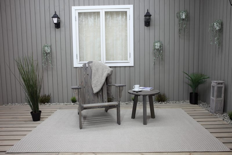 Rolston Sidobord och BlomUtebord Utomhus 50 cm Trä - Grå - Utemöbler - Trädgårdsbord & Utebord - Sidobord utomhus