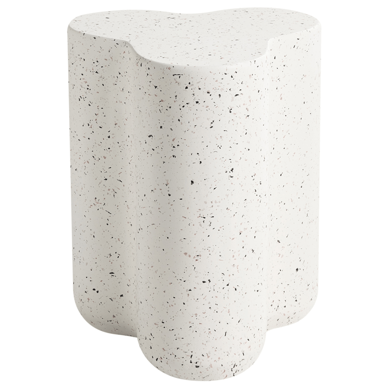 Sidobord utomhus Tellaro 32x37 cm Terrazzoeffekt - Vit - Utemöbler - Trädgårdsbord & Utebord - Sidobord utomhus