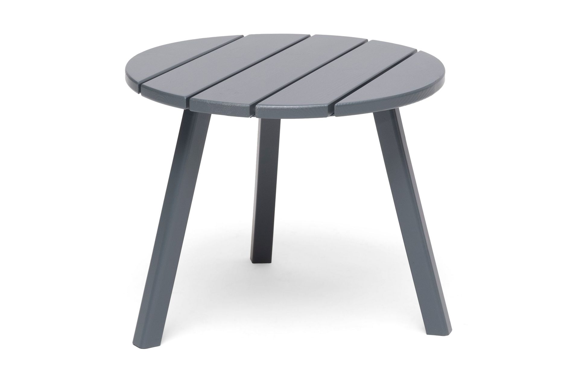 tennessee runt sidobord och blomutebord utomhus 50 cm trä - grå