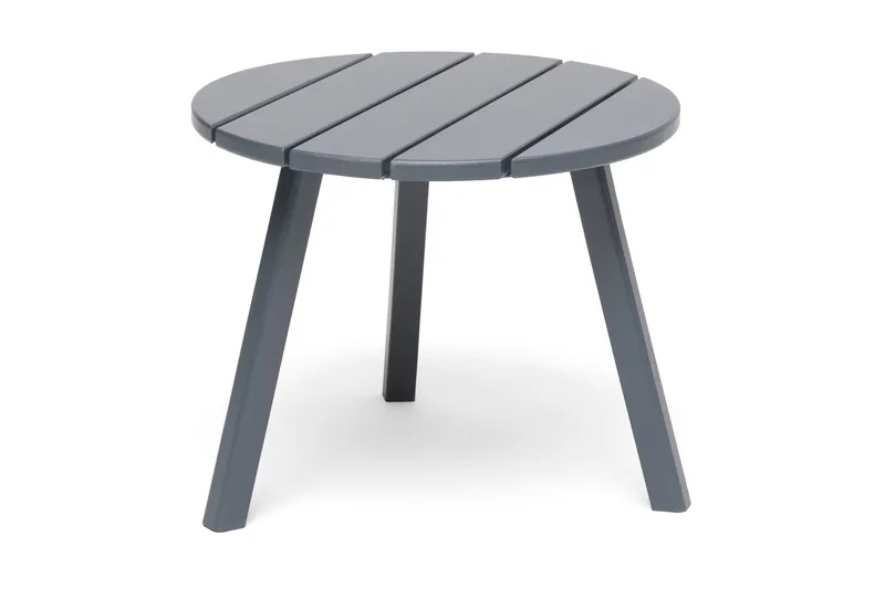 Tennessee Runt Sidobord och BlomUtebord Utomhus 50 cm Trä - Grå - Utemöbler - Trädgårdsbord & Utebord - Sidobord utomhus