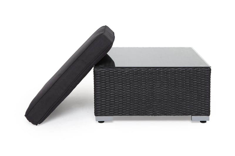 WISCONSIN Divan/Bord Konstrotting/Svart - Hillerstorp - Utemöbler - Trädgårdsbord & Utebord - Sidobord utomhus