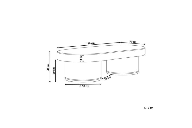 Soffbord Airole - Utemöbler - Trädgårdsbord & Utebord - Soffbord utomhus & loungebord