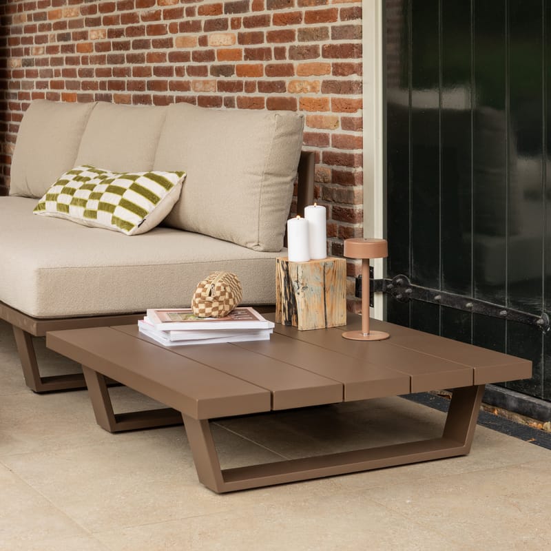 Soffbord Bear 87 cm Utomhus - Brun - Utemöbler - Trädgårdsbord & Utebord - Soffbord utomhus & loungebord