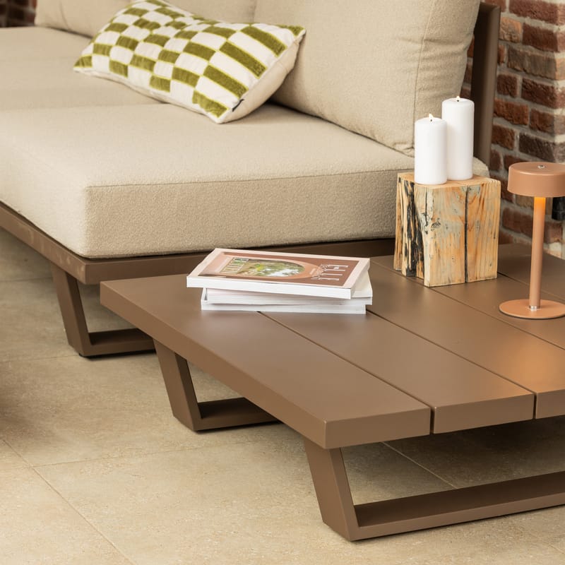 Soffbord Bear 87 cm Utomhus - Brun - Utemöbler - Trädgårdsbord & Utebord - Soffbord utomhus & loungebord