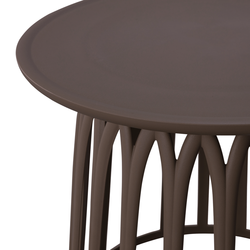 Soffbord Boy 50 cm Rund Utomhus - Lila/Brun - Utemöbler - Trädgårdsbord & Utebord - Soffbord utomhus & loungebord