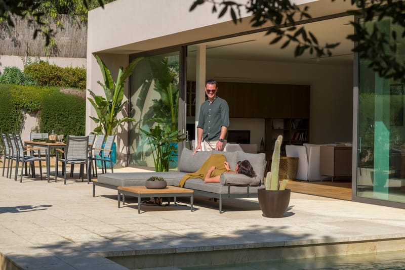 Soffbord för utomhusbruk TOPAZ soffbord 73 cm - magnesiumgrått - Utemöbler - Trädgårdsbord & Utebord - Soffbord utomhus & loungebord