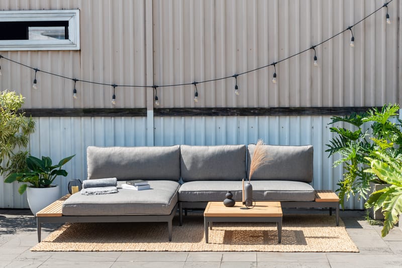 Soffbord för utomhusbruk TOPAZ soffbord 73 cm - magnesiumgrått - Utemöbler - Trädgårdsbord & Utebord - Soffbord utomhus & loungebord